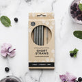 Ever Eco Stainless Steel Short Straws - 4pk straight with cleaner image 0