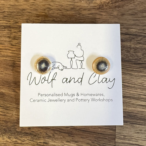 Ceramic Earthy Stud Earrings image 0