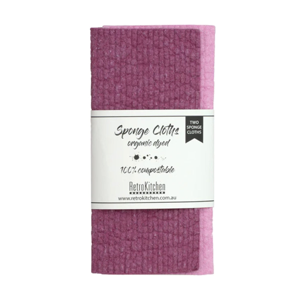 Compostable Sponge Clothes 2pk Plum image 0