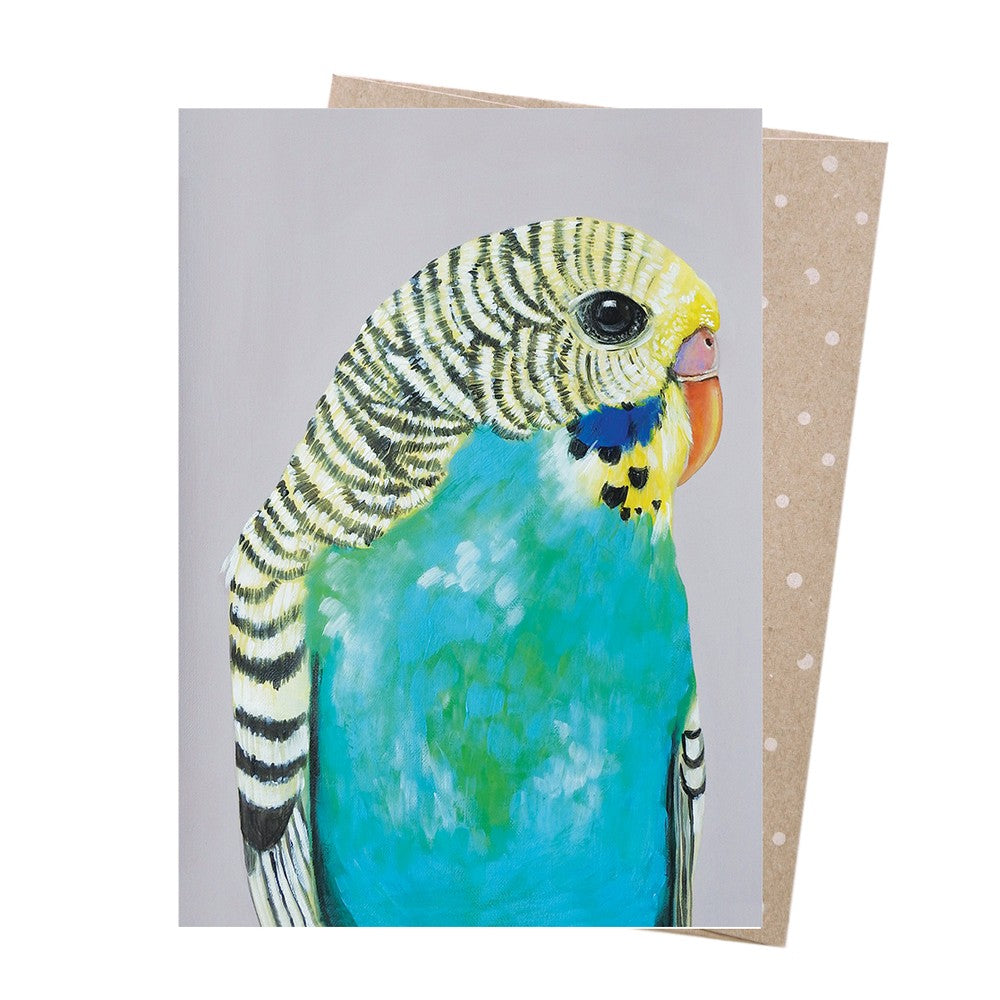 Earth Greeting Card Bessie Budgie image 0