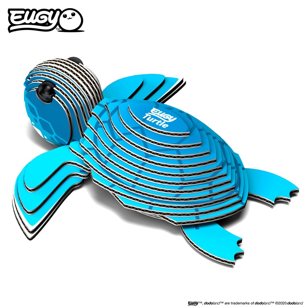 Eugy 3D Cardboard Model Kit - Turtle image 0