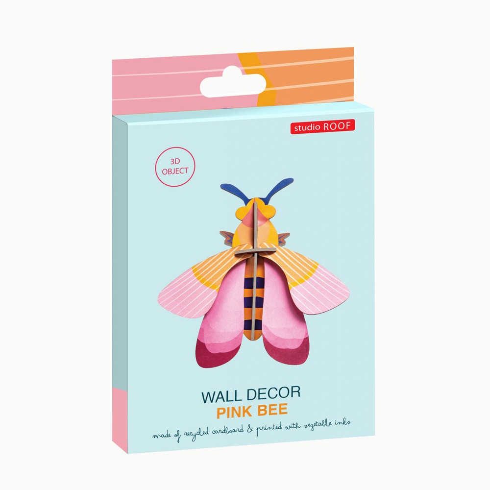 Studio Roof Wall Decor Pink Bee image 0