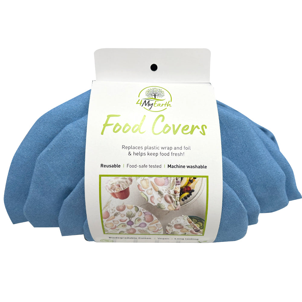 4 My Earth Food Cover Set - Blue Denim image 0