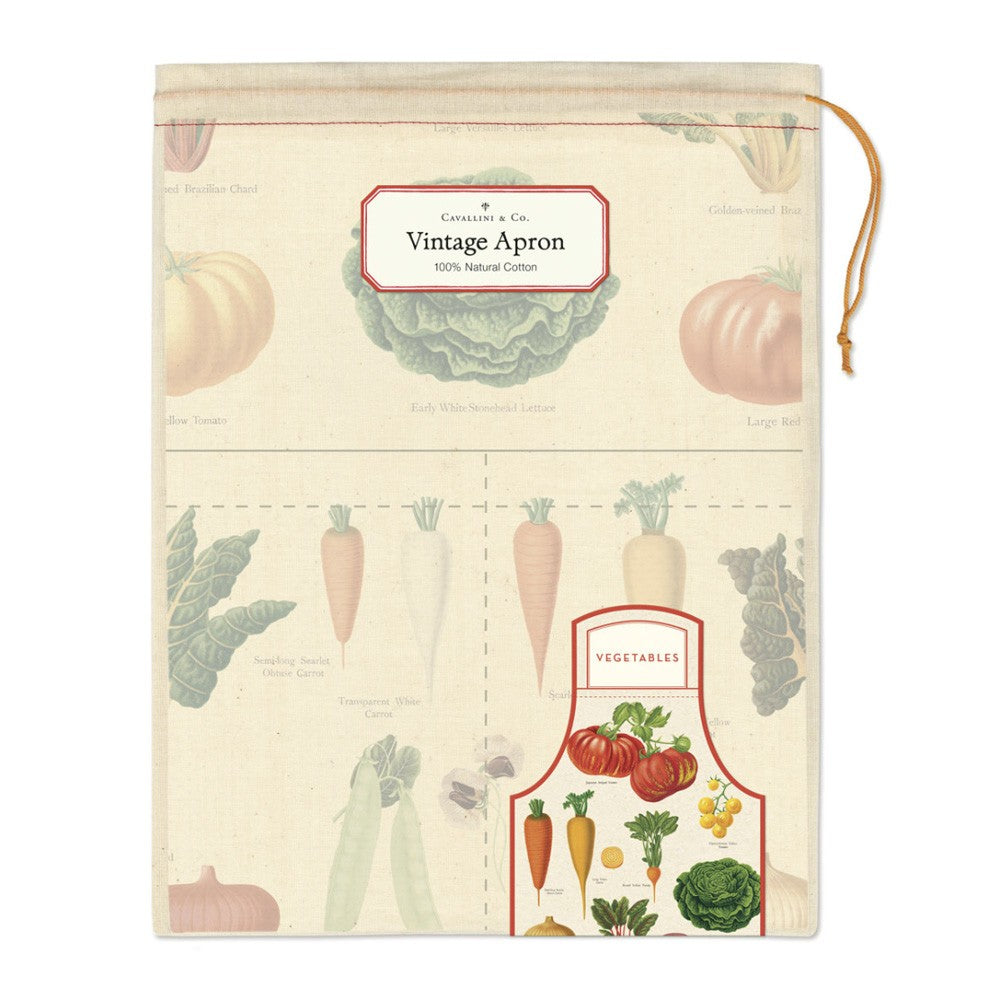 Vintage Apron Vegetables 100% Natural Cotton image 1