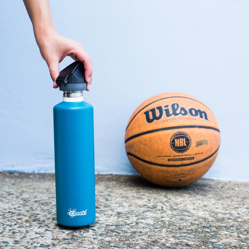 Cheeki Active Stainless Steel bottle - Topaz with Sports Lid 1ltr image 1