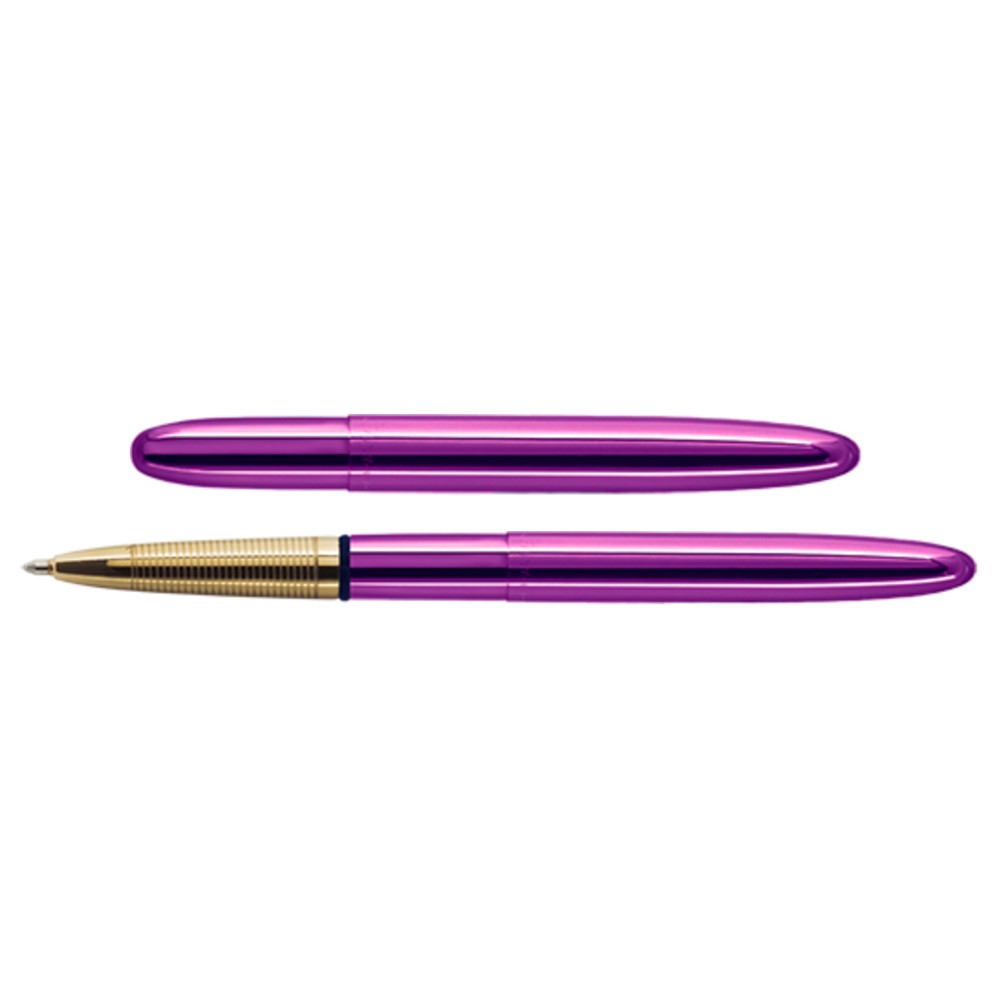 Bullet Space Pen Fuschia with Gold Grip image 0