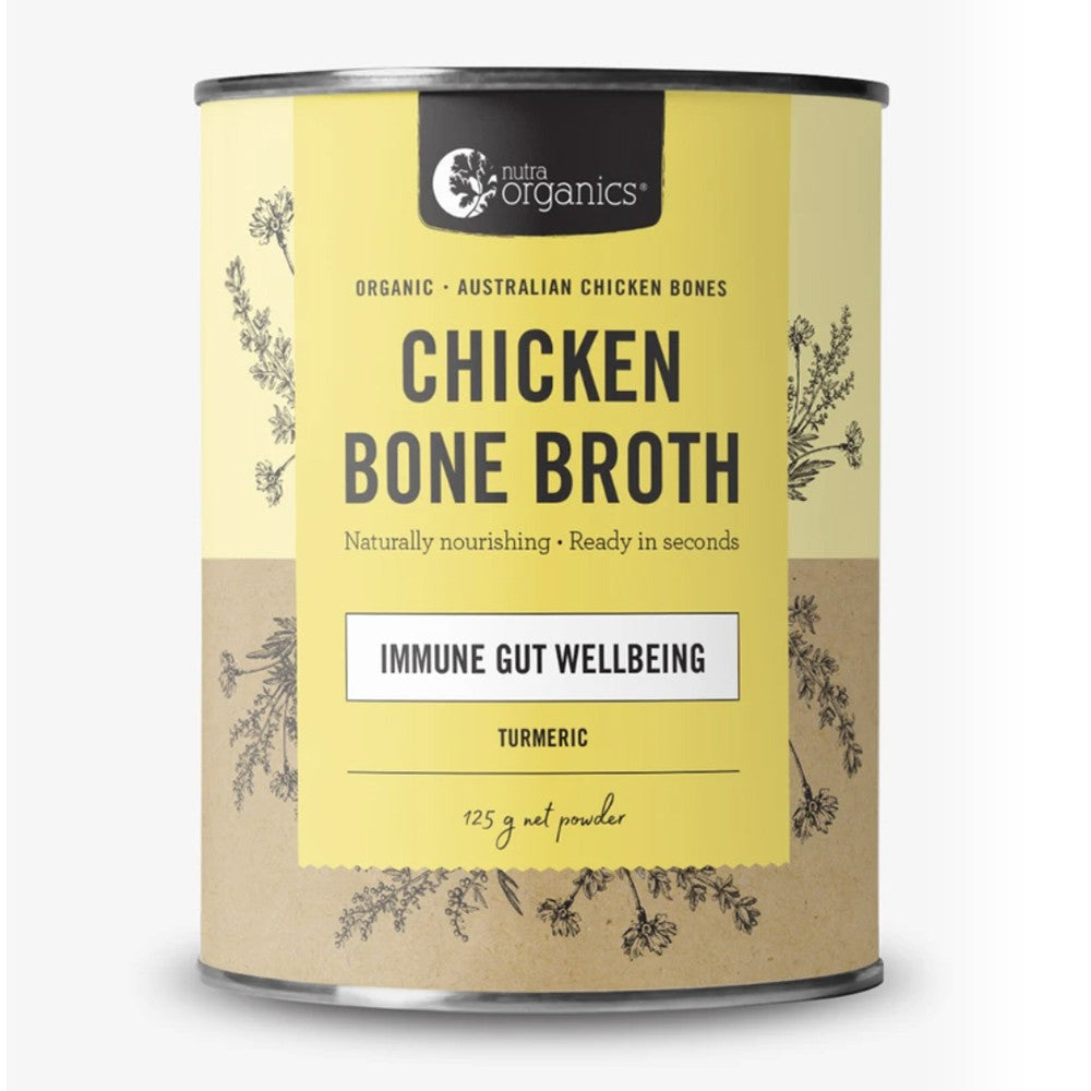 NutraOrganics Chicken Bone Broth with Turmeric 125g image 0