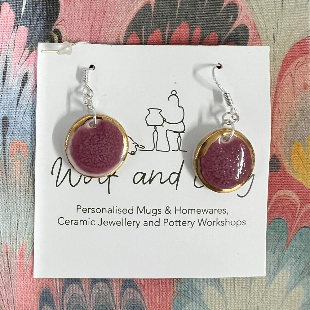 Handcrafted Pink Dangle Earrings image 1