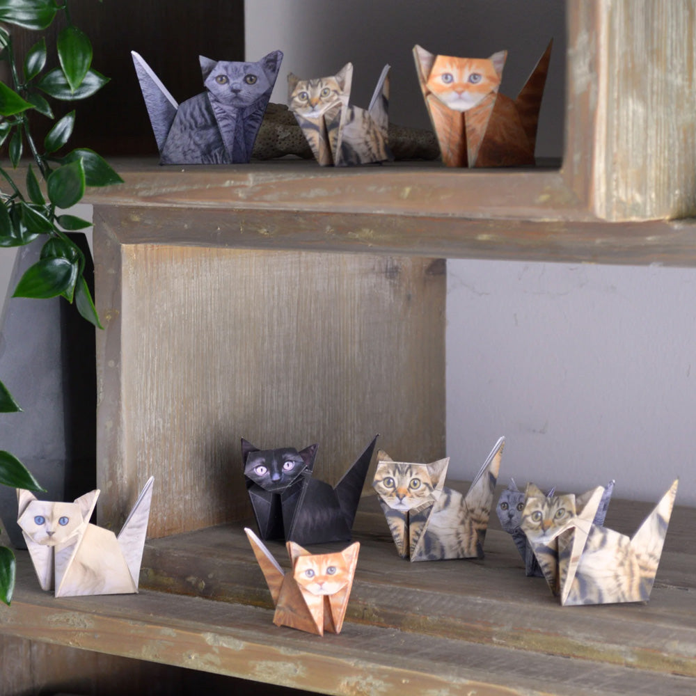 DIY Mini Paper Origami Cats image 1