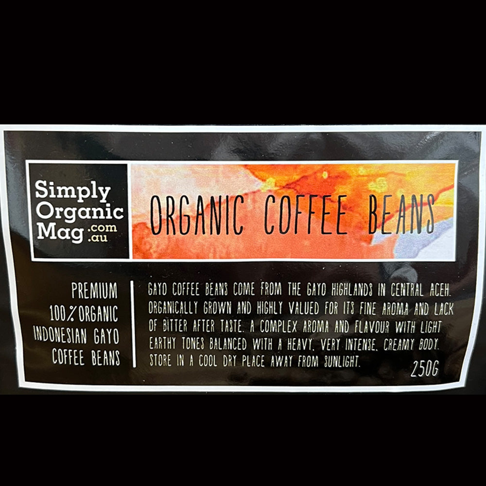 Organic Indo Gayo Coffee Beans 250g image 1