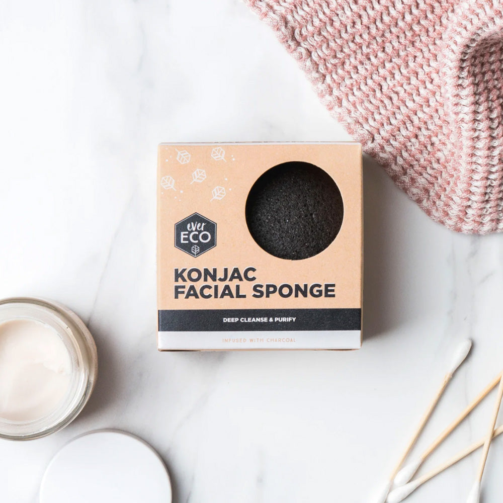 Konjac Facial Sponge Charcoal image 0
