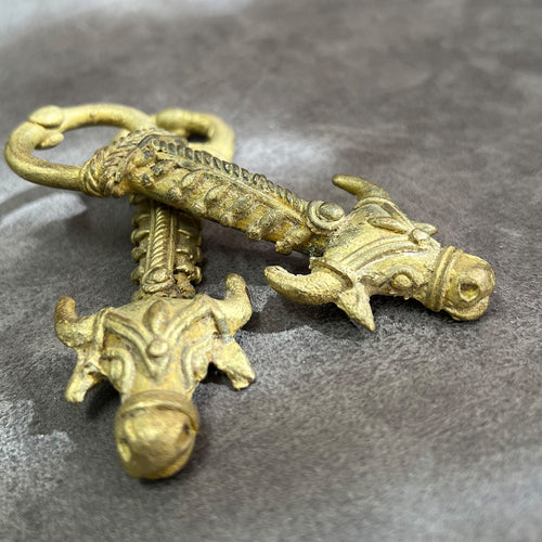 Brass Tribal Bull Bottle Opener image 0