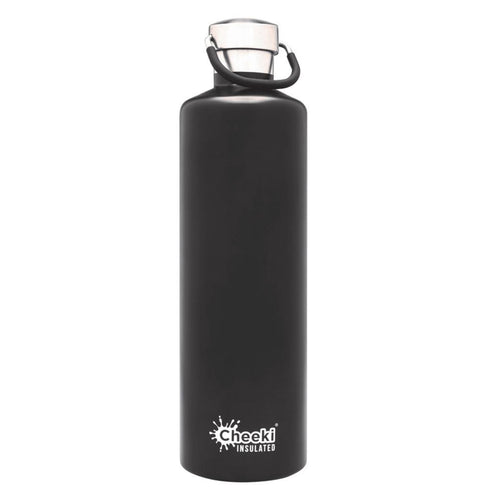 Cheeki Insulated Stainless Steel bottle - Matte Black 1Ltr image 0