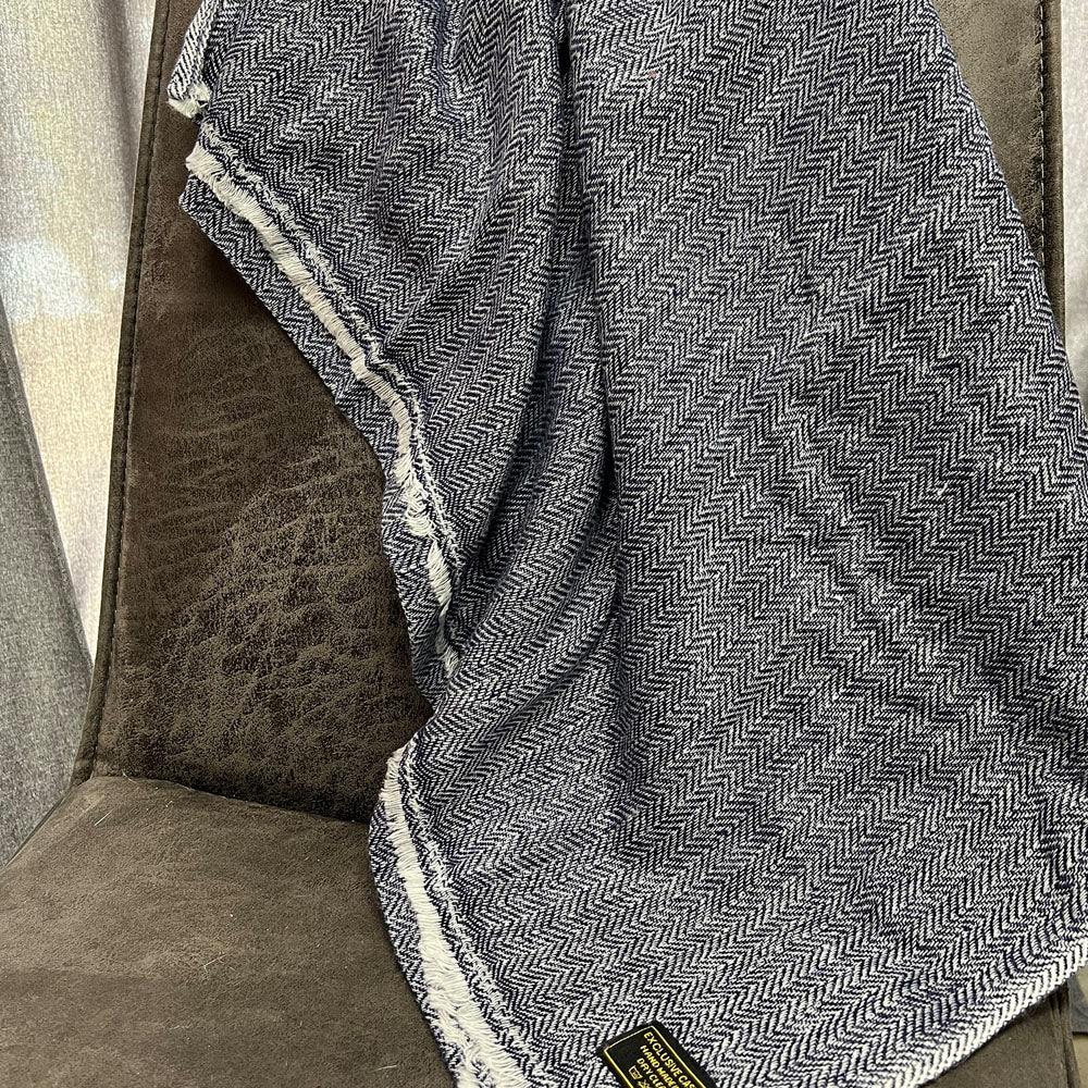 Pure Wool and Cashmere Herringbone Shawl image 0