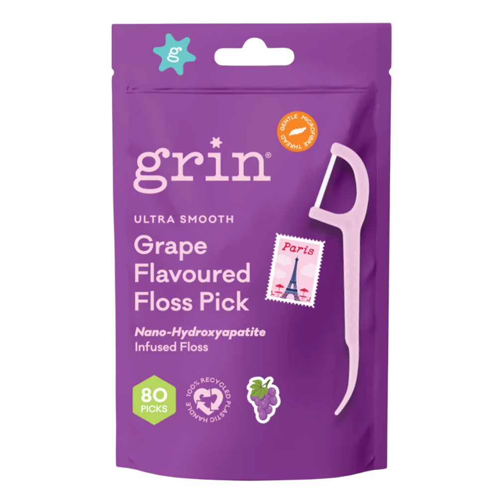 Grin Grape Flavoured Floss Picks