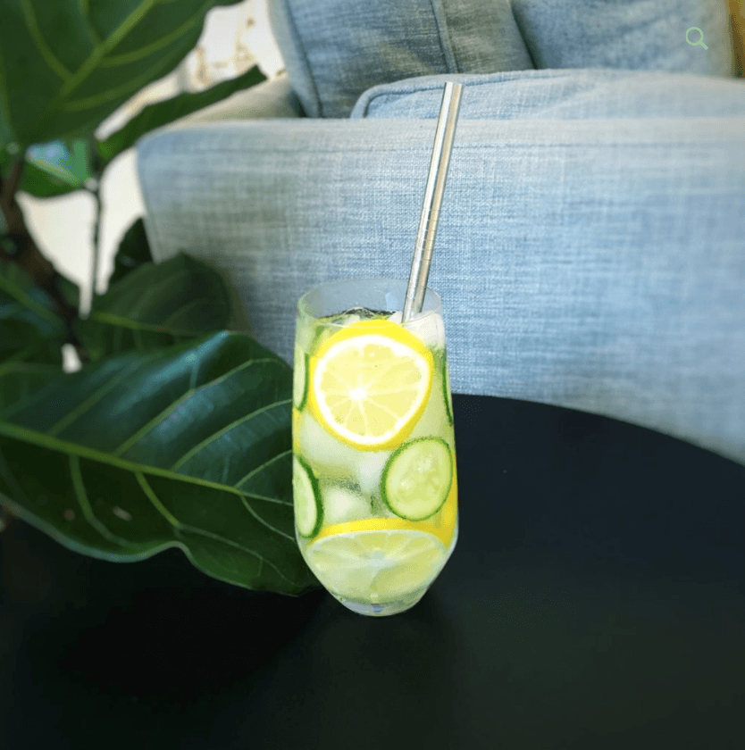 Ever Eco Stainless Steel Straws - 2pk straight with cleaner image 1