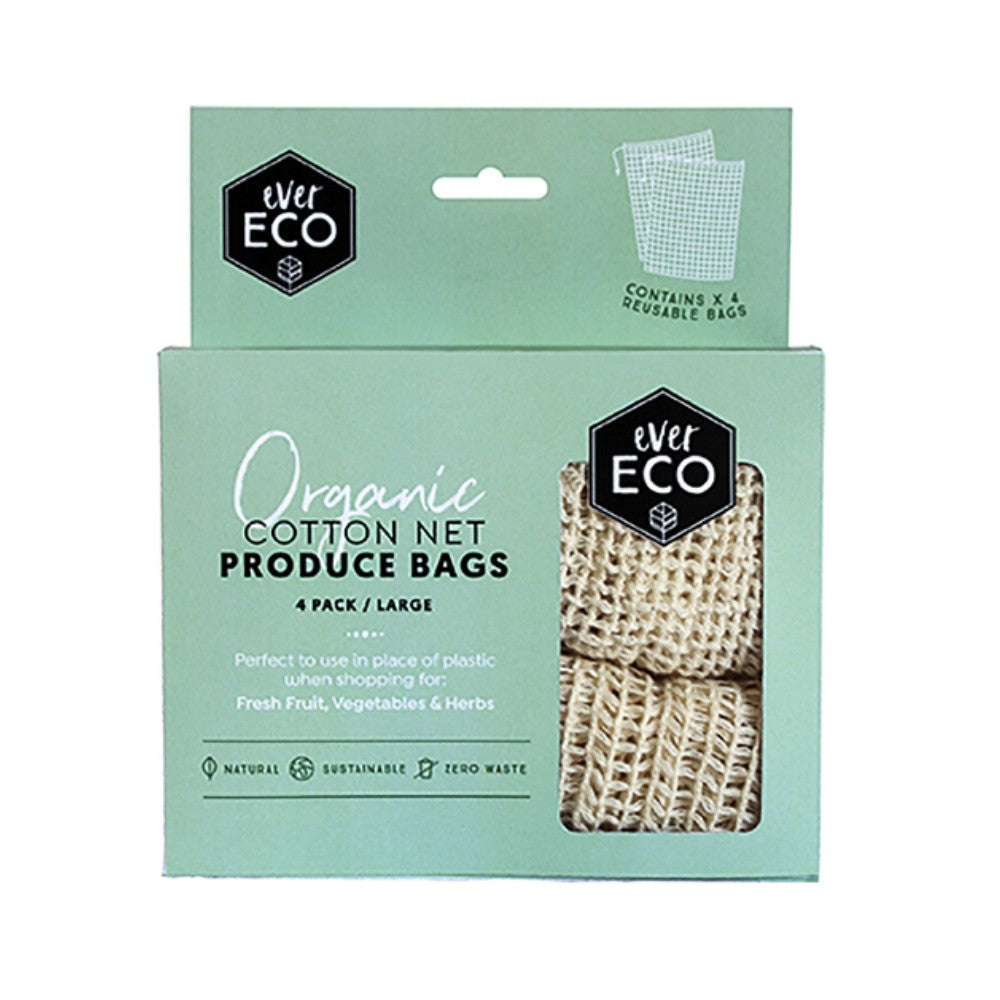 Ever Eco Organic Cotton Net Produce Bags - 4pk image 0
