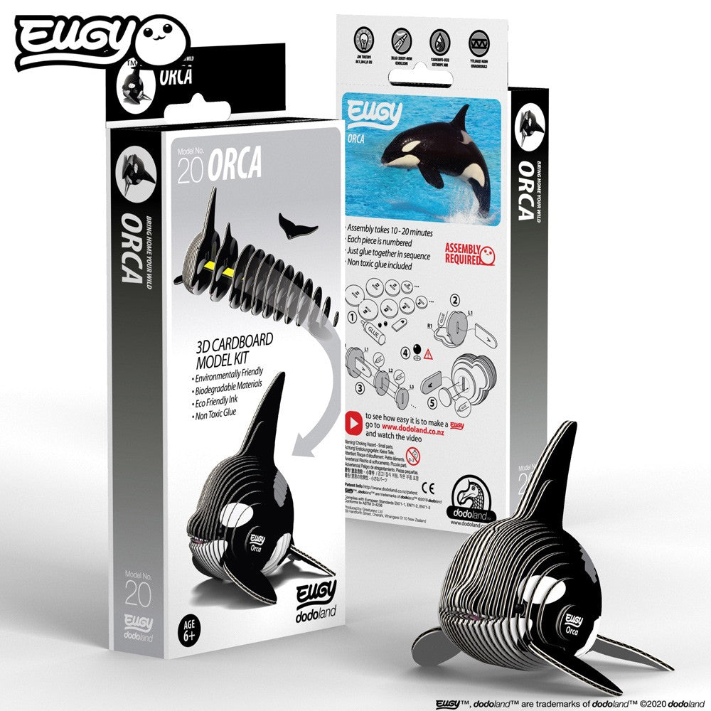 Eugy 3D Cardboard Model Kit - Orca image 1