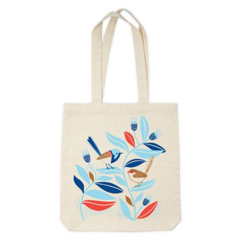 Certified Organic Cotton Tote Bag - Peaceful Wrens image 0
