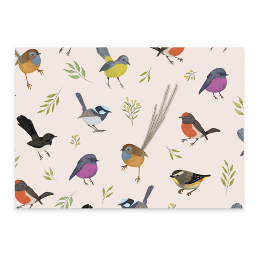Folded Wrapping Paper - Little Birdies image 0