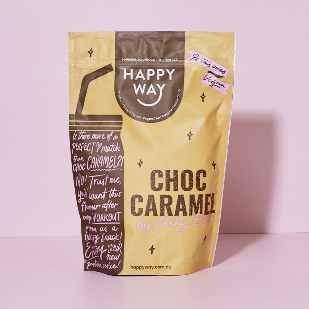 Happy Way Choc Caramel Protein Powder Vegan image 0