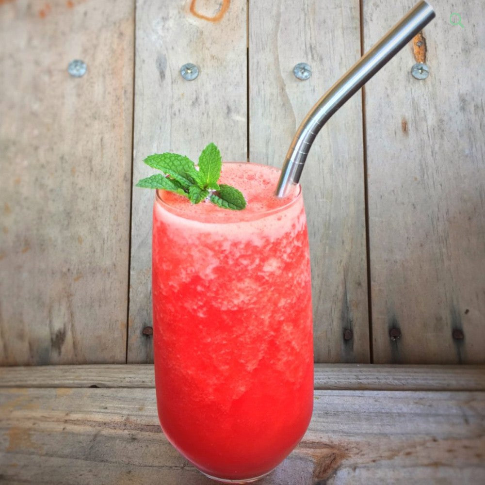 Ever Eco Stainless Steel Smoothie Straws - 4pk curved with cleaner image 1