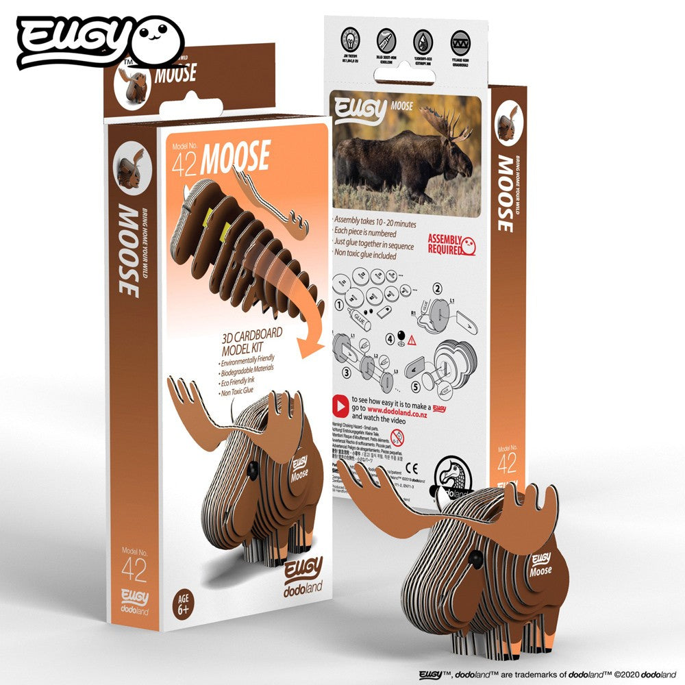 Eugy 3D Cardboard Model Kit - Moose image 1