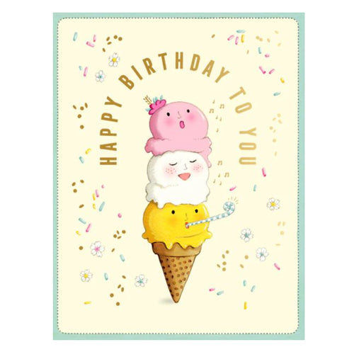 Birthday Card - Singing Ice Cream image 0