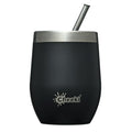 Cheeki Stainless Steel Insulated Wine Tumbler - Rich Black 320ml with Straw image 0