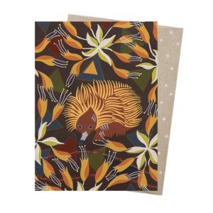 Greeting Card Echidna at Dusk