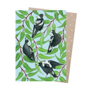 Greeting Card Magpies Warble