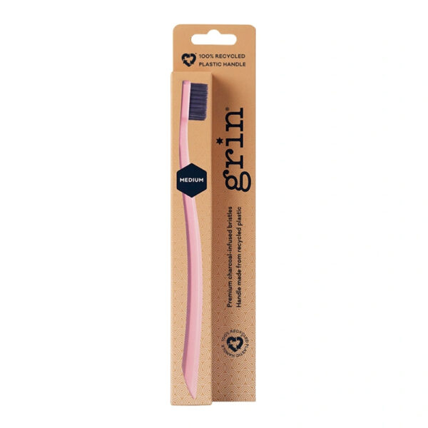 Grin Eco Friendly Toothbrush - Medium Pink
