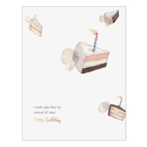 Watercolour Greeting Card with Gold Foil & Eco Packaging