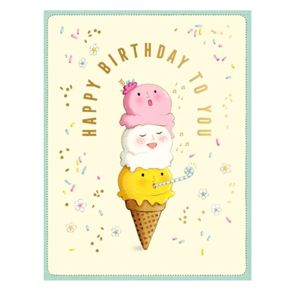 Birthday Card - Singing Ice Cream