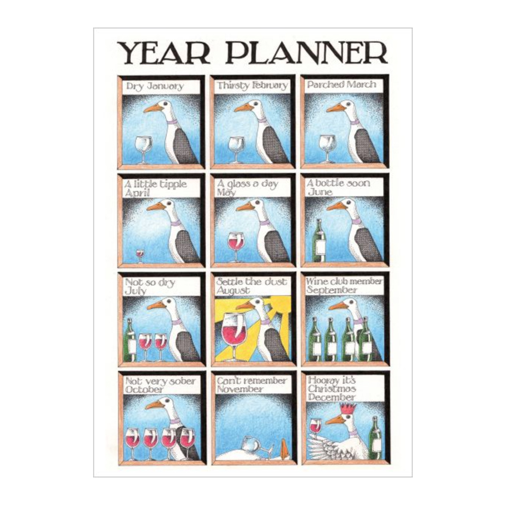 Funny Birthday Card - Year Planner