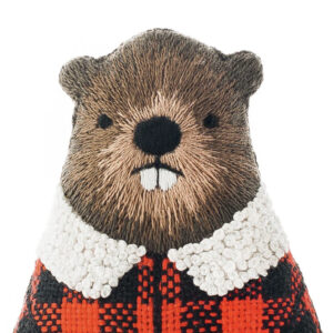 DIY Embroidered Beaver