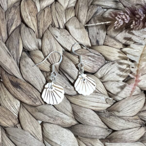Handcrafted White Shell Earrings